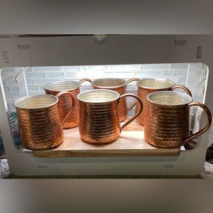 Williams Sonoma Copper Moscow Mule Mugs (set of 6)